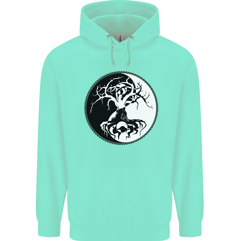 Yggdrasil Tree Childrens Kids Hoodie Peppermint