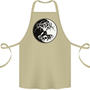 Yggdrasil Tree Cotton Apron 100% Organic Khaki