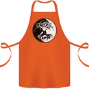 Yggdrasil Tree Cotton Apron 100% Organic Orange
