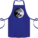 Yggdrasil Tree Cotton Apron 100% Organic Royal Blue