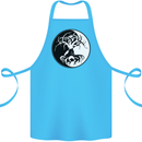 Yggdrasil Tree Cotton Apron 100% Organic Turquoise