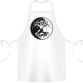 Yggdrasil Tree Cotton Apron 100% Organic White