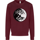 Yggdrasil Tree Kids Sweatshirt Jumper Maroon