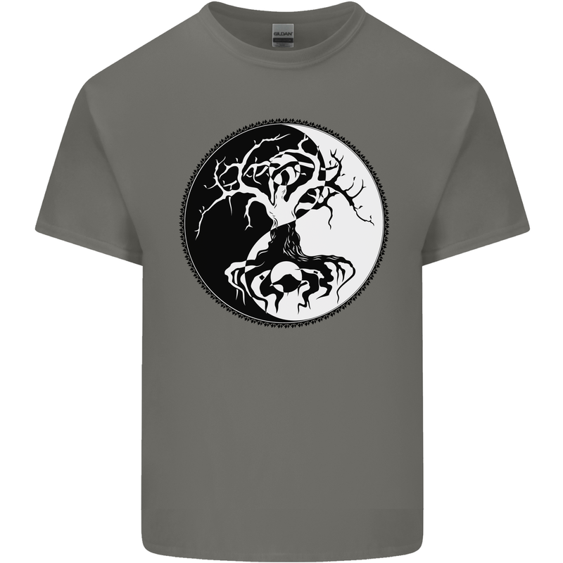 Yggdrasil Tree Kids T-Shirt Childrens Charcoal