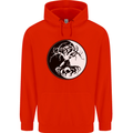Yggdrasil Tree Mens 80% Cotton Hoodie Bright Red