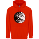 Yggdrasil Tree Mens 80% Cotton Hoodie Bright Red
