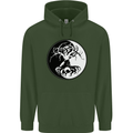Yggdrasil Tree Mens 80% Cotton Hoodie Forest Green