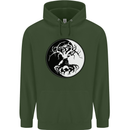 Yggdrasil Tree Mens 80% Cotton Hoodie Forest Green