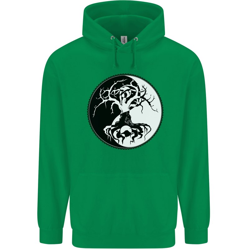 Yggdrasil Tree Mens 80% Cotton Hoodie Irish Green