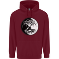 Yggdrasil Tree Mens 80% Cotton Hoodie Maroon