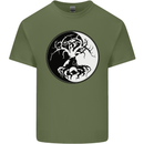 Yggdrasil Tree Mens Cotton T-Shirt Tee Top Military Green
