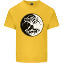 Yggdrasil Tree Mens Cotton T-Shirt Tee Top Yellow