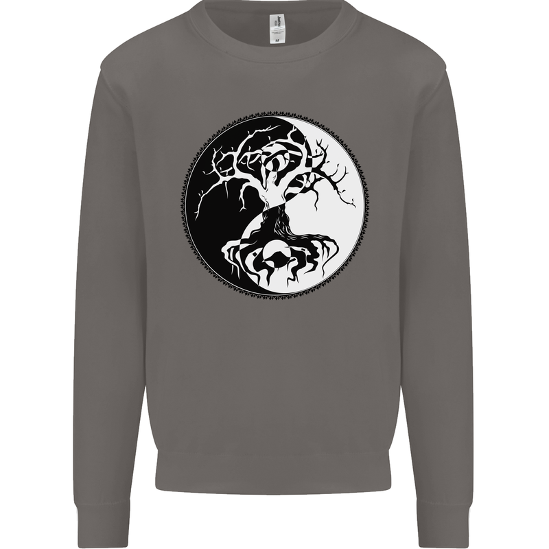 Yggdrasil Tree Mens Sweatshirt Jumper Charcoal