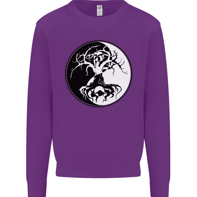 Yggdrasil Tree Mens Sweatshirt Jumper Purple