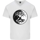 Yggdrasil Tree Mens V-Neck Cotton T-Shirt White