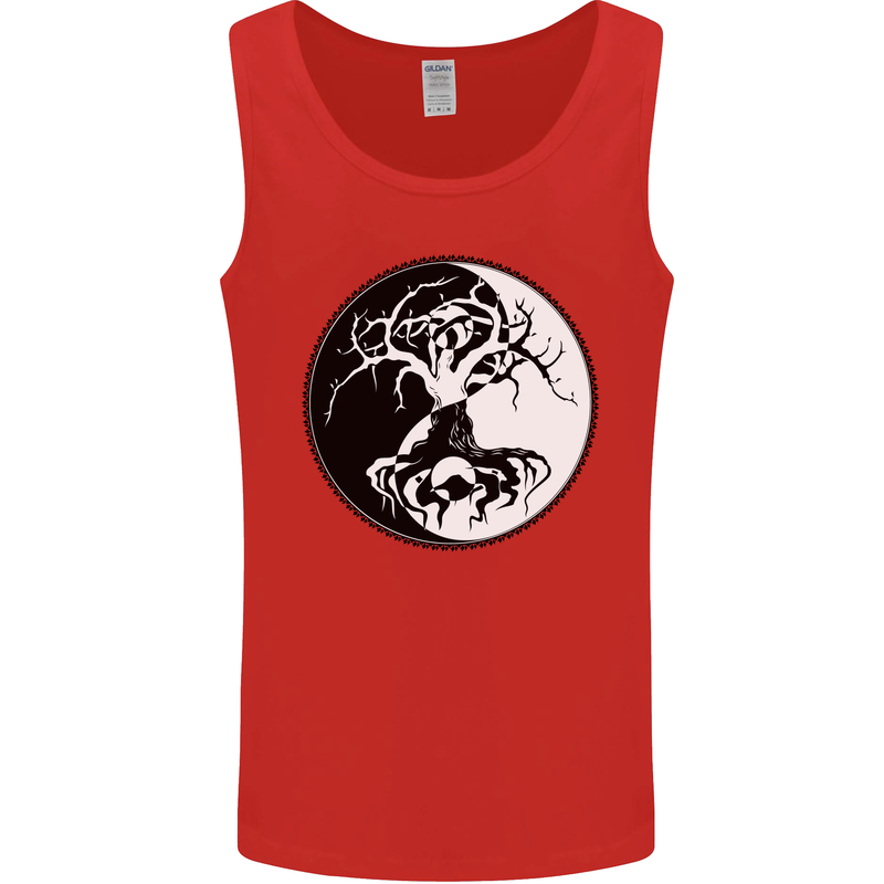 Yggdrasil Tree Mens Vest Tank Top Red
