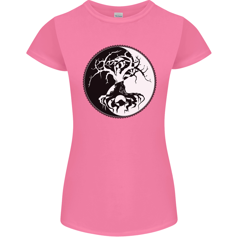 Yggdrasil Tree Womens Petite Cut T-Shirt Azalea