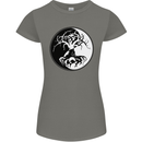 Yggdrasil Tree Womens Petite Cut T-Shirt Charcoal