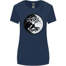 Yggdrasil Tree Womens Wider Cut T-Shirt Navy Blue