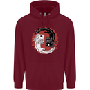 Yin Yang Axoloti Childrens Kids Hoodie Maroon