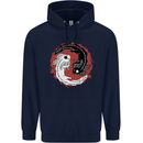 Yin Yang Axoloti Childrens Kids Hoodie Navy Blue