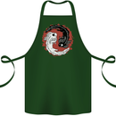 Yin Yang Axoloti Cotton Apron 100% Organic Forest Green