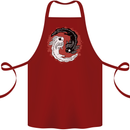 Yin Yang Axoloti Cotton Apron 100% Organic Maroon