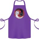 Yin Yang Axoloti Cotton Apron 100% Organic Purple
