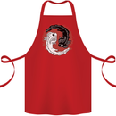 Yin Yang Axoloti Cotton Apron 100% Organic Red