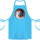 Yin Yang Axoloti Cotton Apron 100% Organic Turquoise
