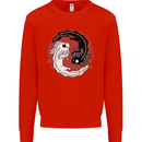 Yin Yang Axoloti Kids Sweatshirt Jumper Bright Red