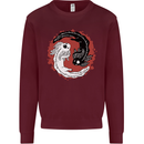 Yin Yang Axoloti Kids Sweatshirt Jumper Maroon