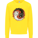 Yin Yang Axoloti Kids Sweatshirt Jumper Yellow