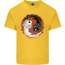 Yin Yang Axoloti Kids T-Shirt Childrens Yellow