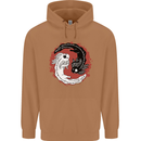 Yin Yang Axoloti Mens 80% Cotton Hoodie Caramel Latte