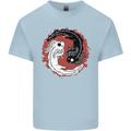 Yin Yang Axoloti Mens Cotton T-Shirt Tee Top Light Blue