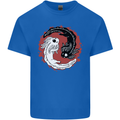 Yin Yang Axoloti Mens Cotton T-Shirt Tee Top Royal Blue
