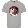 Yin Yang Axoloti Mens Cotton T-Shirt Tee Top Sports Grey