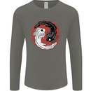 Yin Yang Axoloti Mens Long Sleeve T-Shirt Charcoal