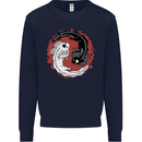 Yin Yang Axoloti Mens Sweatshirt Jumper Navy Blue