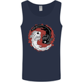 Yin Yang Axoloti Mens Vest Tank Top Navy Blue