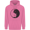 Yin Yang Cat Lover Funny Kitten Pet Childrens Kids Hoodie Azalea