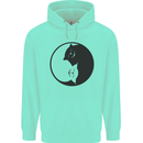 Yin Yang Cat Lover Funny Kitten Pet Childrens Kids Hoodie Peppermint