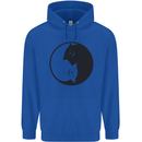 Yin Yang Cat Lover Funny Kitten Pet Childrens Kids Hoodie Royal Blue