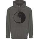 Yin Yang Cat Lover Funny Kitten Pet Childrens Kids Hoodie Storm Grey