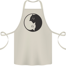 Yin Yang Cat Lover Funny Kitten Pet Cotton Apron 100% Organic Natural