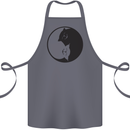 Yin Yang Cat Lover Funny Kitten Pet Cotton Apron 100% Organic Steel