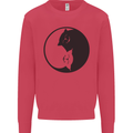 Yin Yang Cat Lover Funny Kitten Pet Kids Sweatshirt Jumper Heliconia