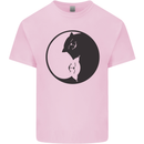 Yin Yang Cat Lover Funny Kitten Pet Kids T-Shirt Childrens Light Pink