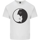 Yin Yang Cat Lover Funny Kitten Pet Kids T-Shirt Childrens White